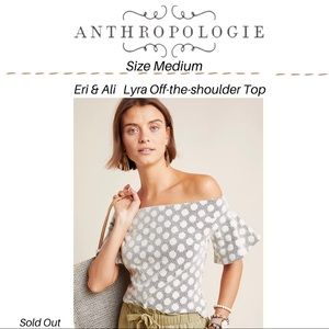 Price ⬇️ Anthropology Eri & Ali “Lyra” off-the-shoulder, flared sleeve top Sz M